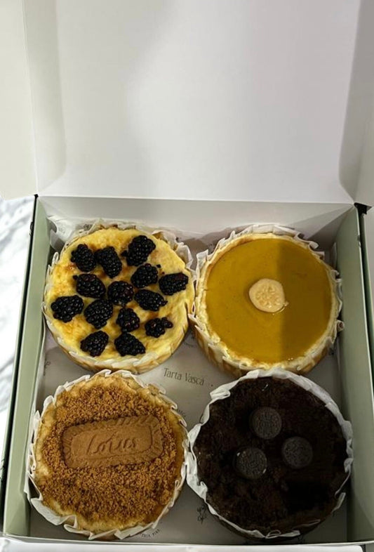 CAJA CON 4 TARTAS INDIVIDUALES
